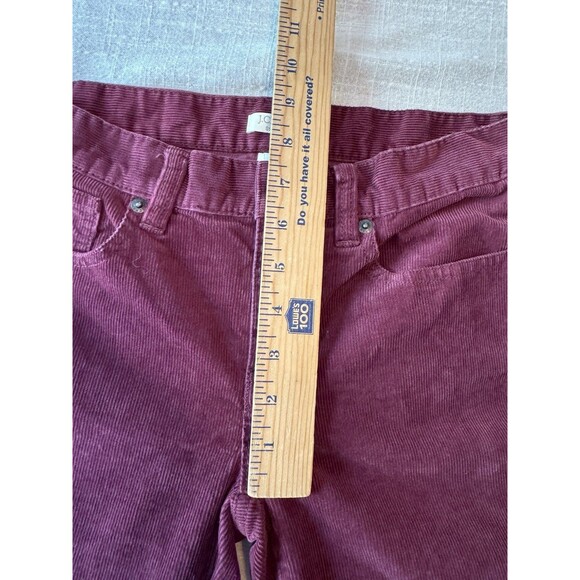 J. Crew Stretch Burgundy‎ Wine Ankle Corduroy Pants Women’s Size 25 - Picture 9 of 11